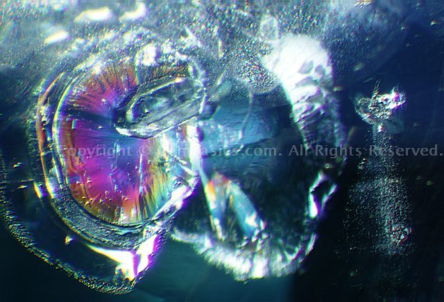Crystals with haloes, comet and liquid feathers in magmatic sapphire